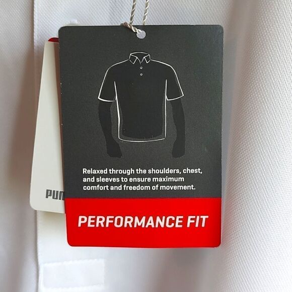 Men's New With Tag Size 4XL Puma Essential 2.0 White Golf Short Sleeve Polo - Picture 11 of 14